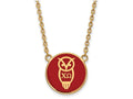 Logoart Sterling Silver Gp Chi Omega Large Enamel Pendant Necklace