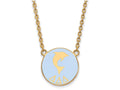 Logoart Sterling Silver Gp Delta Delta Delta Large Enamel Pendant Necklace