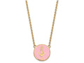Logoart Sterling Silver Gp Delta Gamma Large Enamel Pendant Necklace