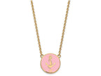 Logoart Sterling Silver Gp Delta Gamma Large Enamel Pendant Necklace