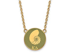 Logoart Sterling Silver Gp Kappa Delta Large Enamel Pendant Necklace