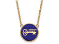 Logoart Sterling Silver Gp Kappa Kappa Gamma Large Enamel Pendant Necklace