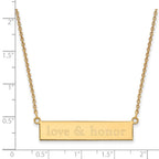 Logoart Sterling Silver Gp Miami University Small Bar Necklace