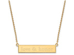 Logoart Sterling Silver Gp Miami University Small Bar Necklace