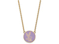 Logoart Sterling Silver Gp Sigma Kappa Large Enamel Pendant Necklace