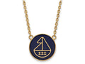Logoart Sterling Silver Gp Sigma Sigma Sigma Large Enamel Pendant Necklace