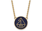 Logoart Sterling Silver Gp Sigma Sigma Sigma Large Enamel Pendant Necklace