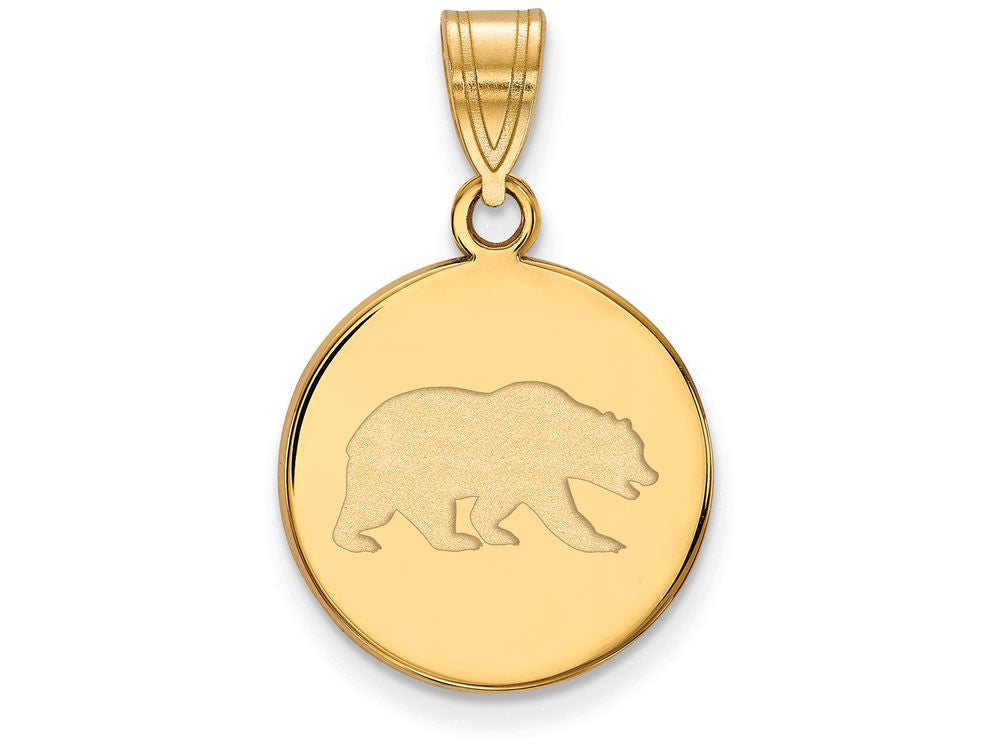 Logoart Sterling Silver Gp U Of California Berkeley Medium Disc Pendant