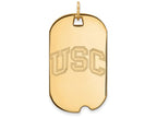 Logoart Sterling Silver Gp University Of Southern California Large Dog Tag Pendant Necklace