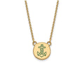 Logoart Sterling Silver Gp Alpha Sigma Tau Small Enamel Pendant Necklace