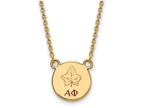 Logoart Sterling Silver Gp Alpha Phi Small Enamel Pendant Necklace