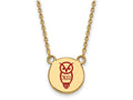Logoart Sterling Silver Gp Chi Omega Small Enamel Pendant Necklace