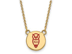 Logoart Sterling Silver Gp Chi Omega Small Enamel Pendant Necklace