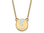 Logoart Sterling Silver Gp Delta Delta Delta Small Enamel Pendant Necklace