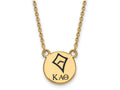 Logoart Sterling Silver Gp Kappa Alpha Theta Small Enamel Pendant Necklace