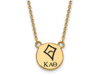 Logoart Sterling Silver Gp Kappa Alpha Theta Small Enamel Pendant Necklace