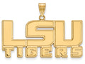 Logoart Sterling Silver Gp Louisiana State University Large Pendant
