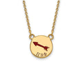 Logoart Sterling Silver Gp Pi Beta Phi Small Enamel Pendant Necklace