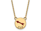 Logoart Sterling Silver Gp Pi Beta Phi Small Enamel Pendant Necklace