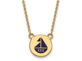 Logoart Sterling Silver Gp Sigma Sigma Sigma Small Enamel Pendant Necklace