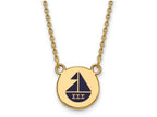 Logoart Sterling Silver Gp Sigma Sigma Sigma Small Enamel Pendant Necklace