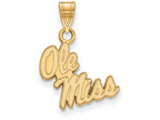Logoart Sterling Silver Gp University Of Mississippi Small Pendant