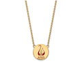Logoart Sterling Silver Gp Alpha Chi Omega Large Enamel Pendant Necklace