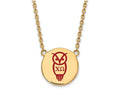 Logoart Sterling Silver Gp Chi Omega Large Enamel Pendant Necklace