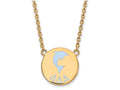 Logoart Sterling Silver Gp Delta Delta Delta Large Enamel Pendant Necklace