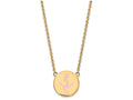 Logoart Sterling Silver Gp Delta Gamma Large Enamel Pendant Necklace
