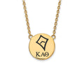 Logoart Sterling Silver Gp Kappa Alpha Theta Large Enamel Pendant Necklace