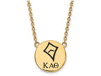 Logoart Sterling Silver Gp Kappa Alpha Theta Large Enamel Pendant Necklace