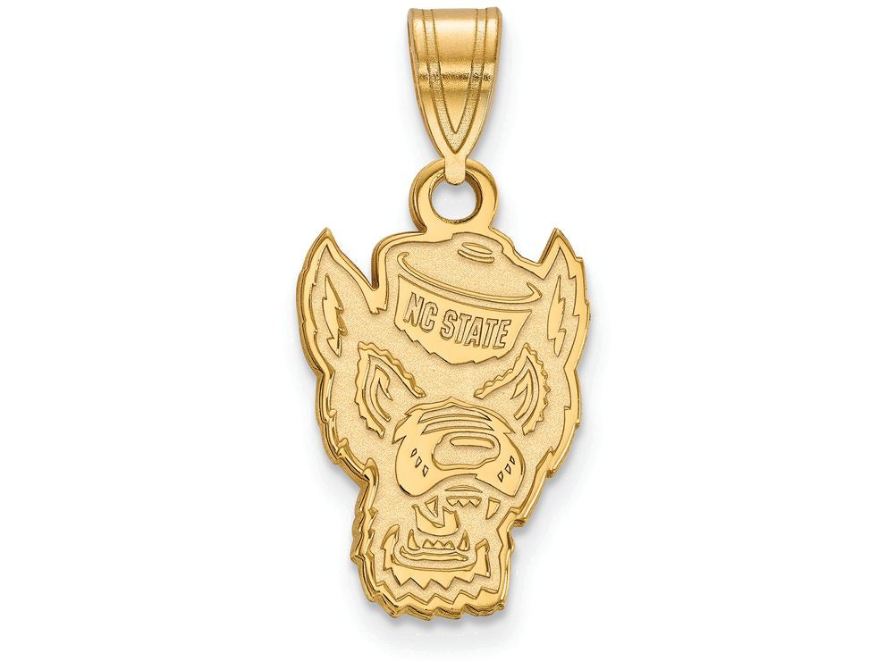Logoart Sterling Silver Gp North Carolina State University Medium Pendant