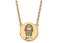 Logoart Sterling Silver Gp Phi Sigma Sigma Large Enamel Pendant Necklace