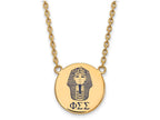 Logoart Sterling Silver Gp Phi Sigma Sigma Large Enamel Pendant Necklace
