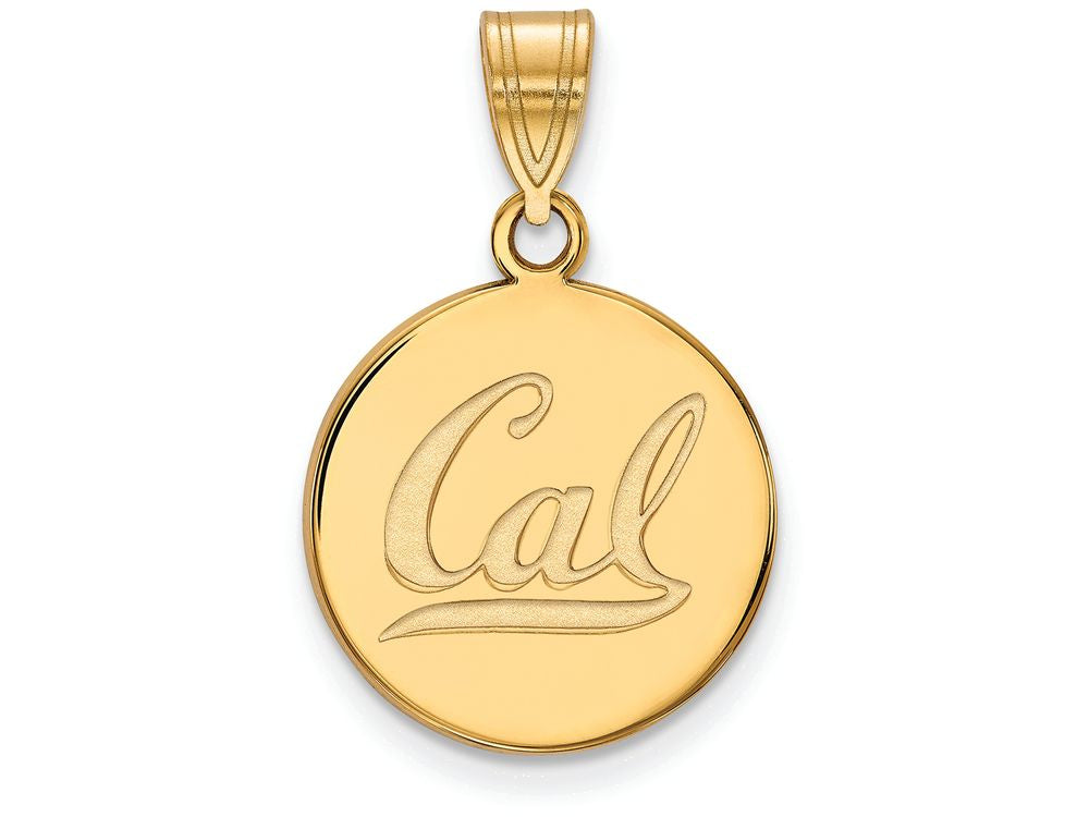 Logoart Sterling Silver Gp U Of California Berkeley Medium Disc Pendant