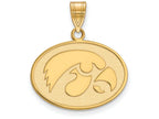 Logoart Sterling Silver Gp University Of Iowa Medium Pendant
