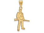 Logoart Sterling Silver Gp West Virginia University Medium Pendant