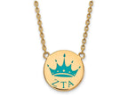 Logoart Sterling Silver Gp Zeta Tau Alpha Small Enamel Pendant Necklace