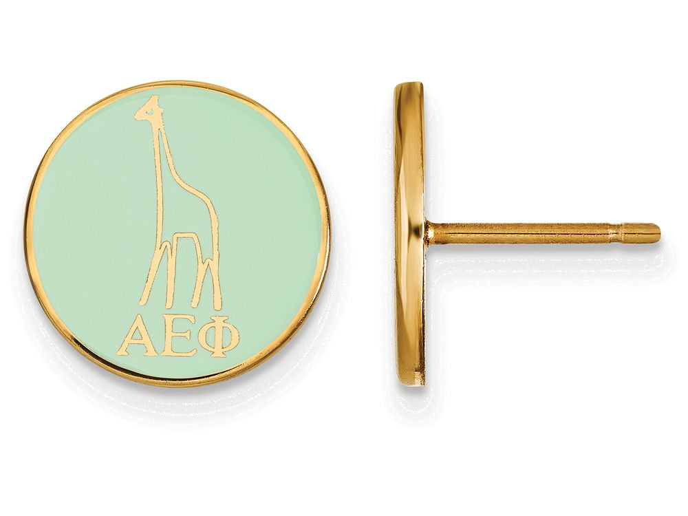 Logoart Sterling Silver Gp Alpha Epsilon Phi Enameled Post Earrings