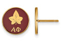 Logoart Sterling Silver Gp Alpha Phi Enameled Post Earrings