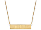 Logoart Sterling Silver Gp Boston Bruins Small Bar Necklace