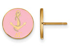 Logoart Sterling Silver Gp Delta Gamma Enameled Post Earrings