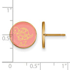 Logoart Sterling Silver Gp Delta Zeta Enameled Post Earrings