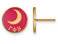 Logoart Sterling Silver Gp Gamma Phi Beta Enameled Post Earrings