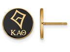 Logoart Sterling Silver Gp Kappa Alpha Theta Enameled Post Earrings
