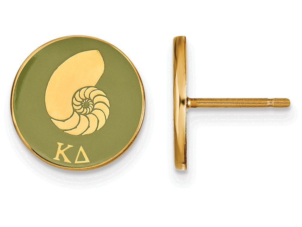 Logoart Sterling Silver Gp Kappa Delta Enameled Post Earrings