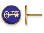Logoart Sterling Silver Gp Kappa Kappa Gamma Enameled Post Earrings