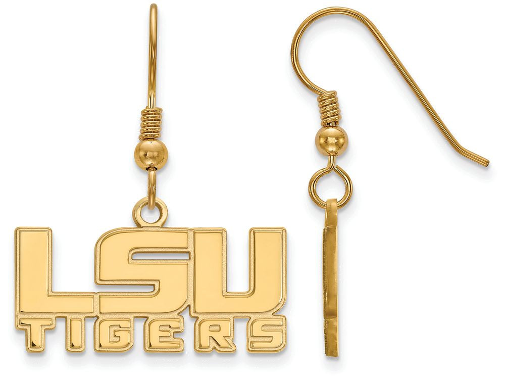 Logoart Sterling Silver Gp Louisiana State University Small Dangle Earrings