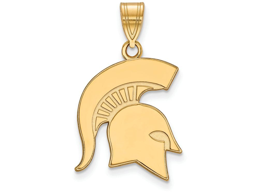 Logoart Sterling Silver Gp Michigan State University Large Pendant